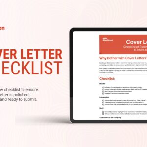 Cover Letter Checklist